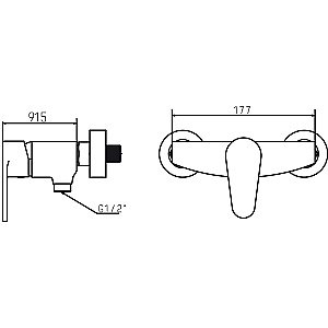 Смеситель для душа Kaiser Guss 68077 купить в интернет-магазине сантехники Sanbest
