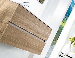 Тумба с раковиной Armadi Art Vallessi 100 дуб светлый фактурный для ванной в интернет-магазине Sanbest