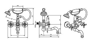 Смеситель для ванны Boheme Cristal 293-CRST купить в интернет-магазине сантехники Sanbest