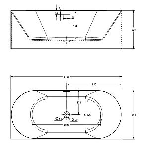 Акриловая ванна ABBER AB9281 купить в интернет-магазине Sanbest