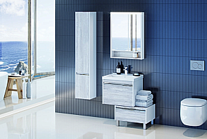 Нижняя тумба Акватон Капри 60 светлое дерево для ванной в интернет-магазине сантехники Sanbest