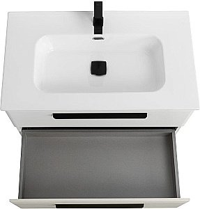 Тумба с раковиной Cezares ECO-CER-N 80 ECO-CER-N-800-2C-SO-AS-P альпака брашированная для ванной в интернет-магазине Sanbest