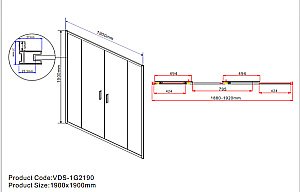 Душевая дверь Vincea Garda VDS-1G2190CH 190 купить в интернет-магазине Sanbest
