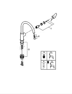 Смеситель для кухни Grohe BauCurve 31231001 хром купить в интернет-магазине сантехники Sanbest