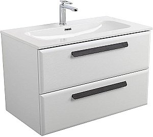 Тумба с раковиной Cezares ECO-CER-N 80 ECO-CER-N-800-2C-SO-BO белая матовая для ванной в интернет-магазине Sanbest