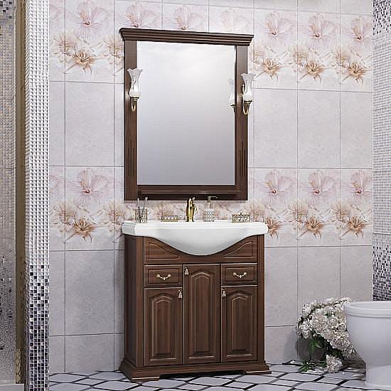 Зеркало Опадирис Риспекто 80 00-00007061 орех антикварный в ванную от интернет-магазине сантехники Sanbest