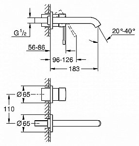 Смеситель для раковины Grohe Essence 19408001 купить в интернет-магазине сантехники Sanbest