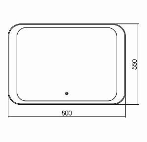 Зеркало с сенсором GROSSMAN Modern 280550 80x55 в ванную от интернет-магазине сантехники Sanbest