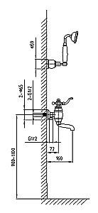 Смеситель для ванны Timo Lina 7034/00Y хром купить в интернет-магазине сантехники Sanbest