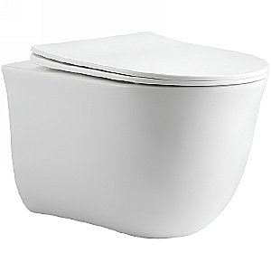 Унитаз подвесной Aquatek Классик AQ1112-00 белый, с крышкой микролифт, безободковый купить в интернет-магазине Sanbest