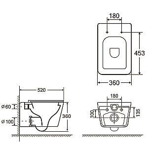 Инсталляция для унитаза Azario AZ-8010-1000 купить в интернет-магазине сантехники Sanbest