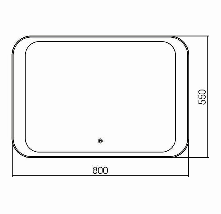 Зеркало с сенсором GROSSMAN Modern 280550 80x55 в ванную от интернет-магазине сантехники Sanbest