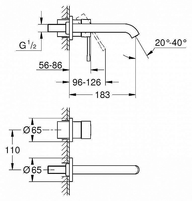 Смеситель для раковины Grohe Essence 19408001 купить в интернет-магазине сантехники Sanbest