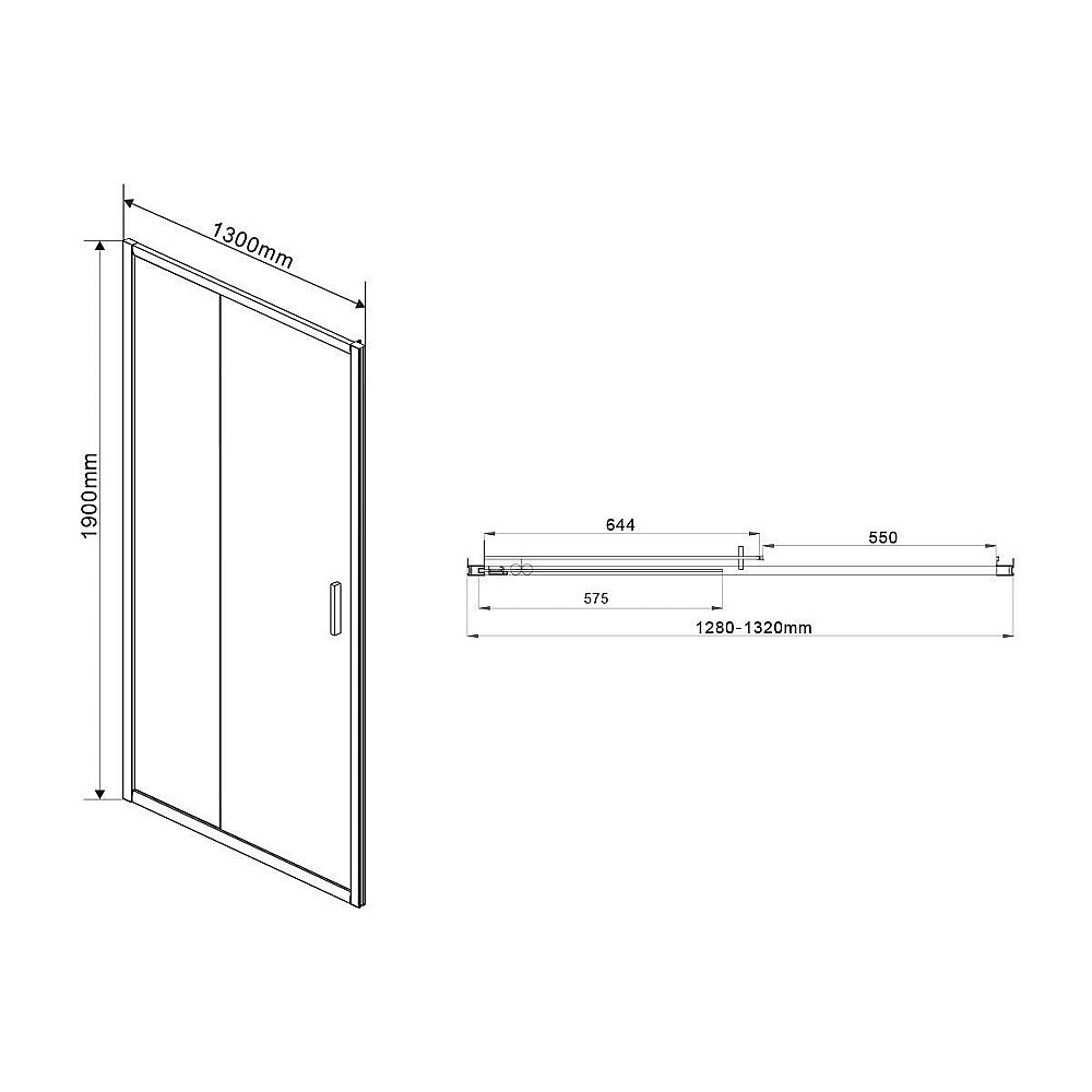 Душевая дверь Vincea Garda VDS-1G130CLB 130 черный купить в интернет-магазине Sanbest