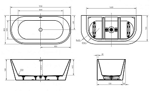 Ванна акриловая BelBagno BB710 170х80 купить в интернет-магазине Sanbest