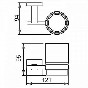 Стакан для зубных щеток Aquanet 6184 купить в интернет-магазине сантехники Sanbest