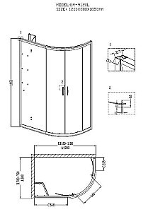Душевой уголок Grossman Classic GR-9120 120x80 купить в интернет-магазине Sanbest