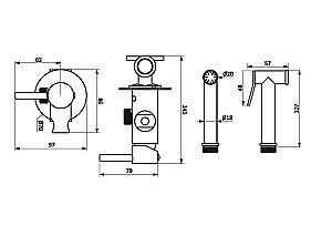 Гигиенический душ Damixa Option 217000000 купить в интернет-магазине сантехники Sanbest