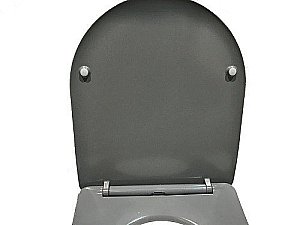 Унитаз подвесной CeramaLux B2330-3MH светло-серый матовый, безободковый, с крышкой микролифт купить в интернет-магазине Sanbest