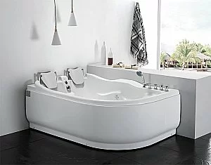 Ванна акриловая Gemy NEXT TO YOU G9083 B 180х121 белая с гидромассажем купить в интернет-магазине Sanbest