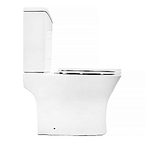 Унитаз напольный Azario Milagro AZ-8502 белый, безободковый, с бачком, с крышкой микролифт, слив торнадо купить в интернет-магазине Sanbest