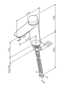 Смеситель для раковины AM.PM Inspire V2.0 F50A02500 купить в интернет-магазине сантехники Sanbest