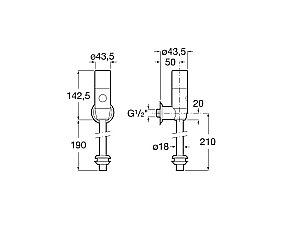 Внешнее смывное устройство для писсуара Roca Sentronic-V 5A9A79C00 купить в интернет-магазине сантехники Sanbest