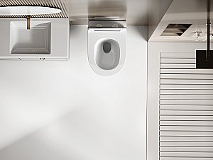 Унитаз подвесной ABBER Bequem AC1130 белый, с крышкой микролифт, безободковый, слив-торнадо купить в интернет-магазине Sanbest