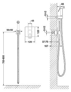 Гигиенический душ со смесителем Timo Sahara 2080/00SM купить в интернет-магазине сантехники Sanbest