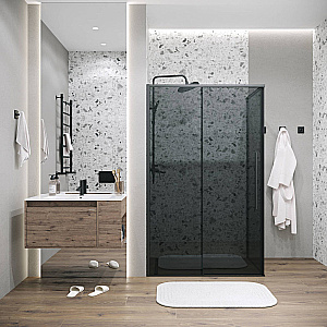 Душевой уголок Grossman Galaxy 100х80 120.K33.01.1080.21.10 стекло тонированное/профиль черный матовый купить в интернет-магазине Sanbest