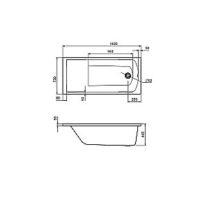 Ванна акриловая Santek Фиджи 160x75 1.WH50.1.597 белая купить в интернет-магазине Sanbest