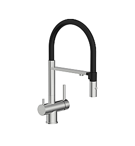 Смеситель для кухни Good Door KITCHEN-C СМ00053 брашированная сталь купить в интернет-магазине сантехники Sanbest