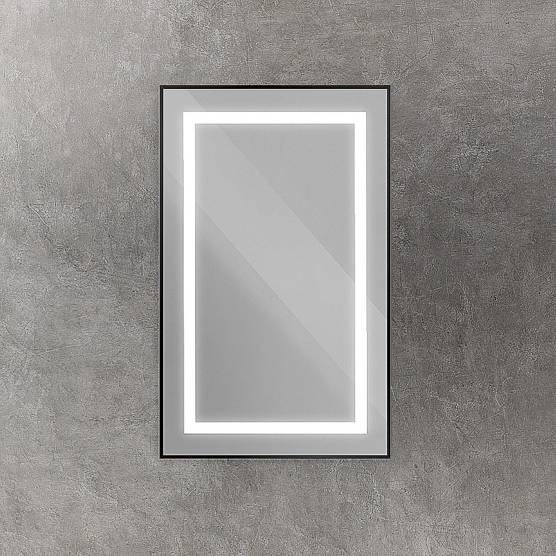 Зеркало BelBagno Kraft SPC-KRAFT-500-800-SENS-NERO черный в ванную от интернет-магазине сантехники Sanbest