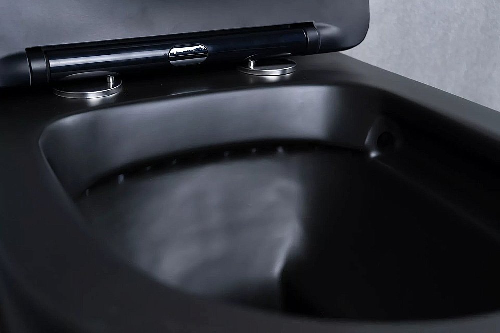 Унитаз подвесной Gid Tr2130bm черный матовый, с крышкой микролифт купить в интернет-магазине Sanbest