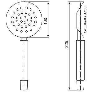 Душевая лейка PAINI Tivoli TICR155 хром купить в интернет-магазине сантехники Sanbest