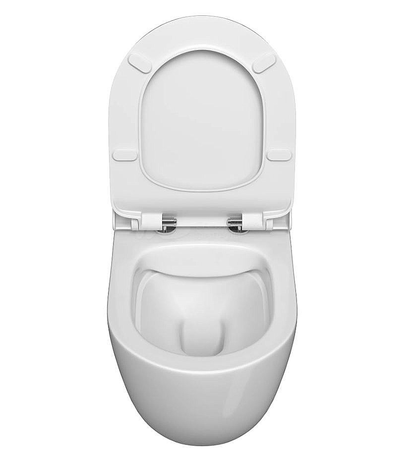 Унитаз подвесной WasserKraft Mindel H002.E034 безободковый, с крышкой микролифт, белый купить в интернет-магазине Sanbest