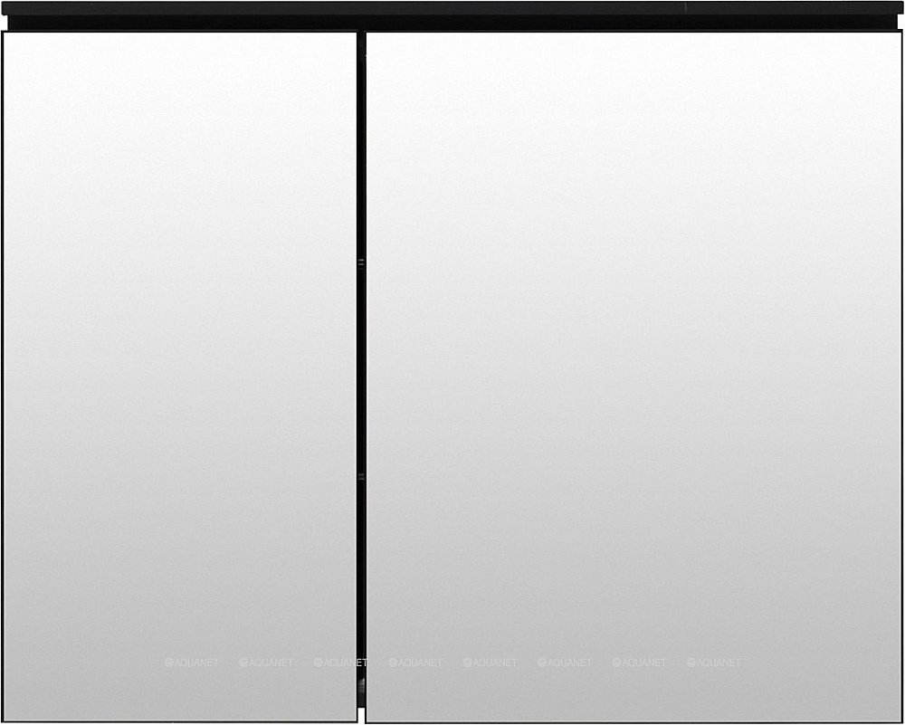 Зеркальный шкаф De Aqua Алюминиум 261761 100 черный купить в интернет-магазине сантехники Sanbest