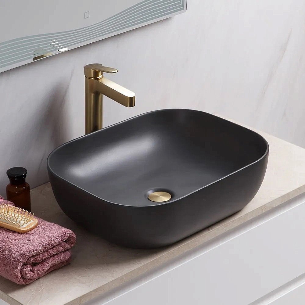 Раковина накладная BelBagno 50 BB1302-H311 серая матовая купить в интернет-магазине Sanbest