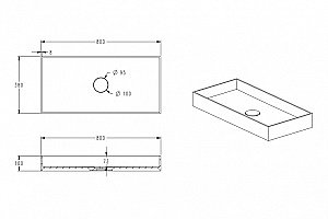 Раковина накладная ABBER Stein AS2622 белая матовая купить в интернет-магазине Sanbest