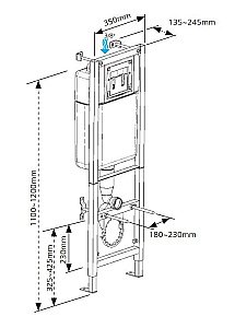 Унитаз подвесной Cersanit DELFI S-SET-DEL/Black/TPL/Cg-w с инсталляцией, с крышкой микролифт купить в интернет-магазине Sanbest