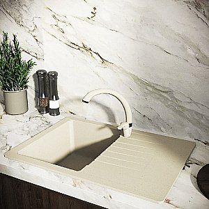 Смеситель для кухни PAINI Fortis 42CA570/599TEJ/FFKM бежевый матовый купить в интернет-магазине сантехники Sanbest