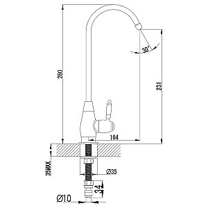 Смеситель для кухни Lemark Villa LM4840B купить в интернет-магазине сантехники Sanbest