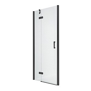 Душевая дверь NEW TRENDY NEW RENOMA BLACK D-0364A/D-0365A 110 стекло прозрачное/профиль черный купить в интернет-магазине Sanbest