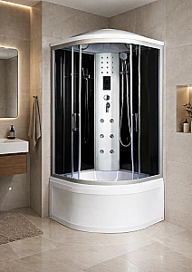 Душевая кабина River Dunay 44 80x80 стекло тонированное купить в интернет-магазине Sanbest