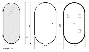 Зеркало Art&Max TORINO AM-Tor-550-1050-DS-Gold в ванную от интернет-магазине сантехники Sanbest
