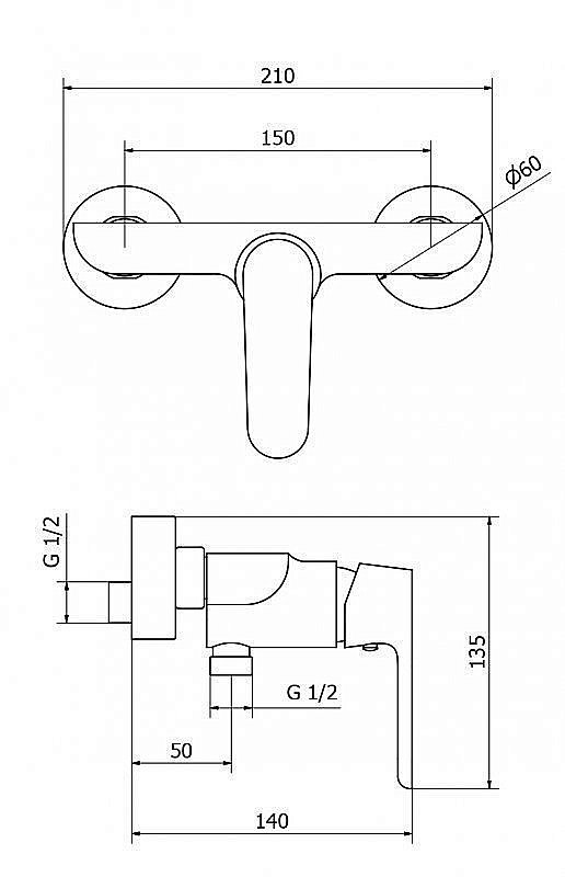 Смеситель для душа Cezares ROMANA-DM купить в интернет-магазине сантехники Sanbest