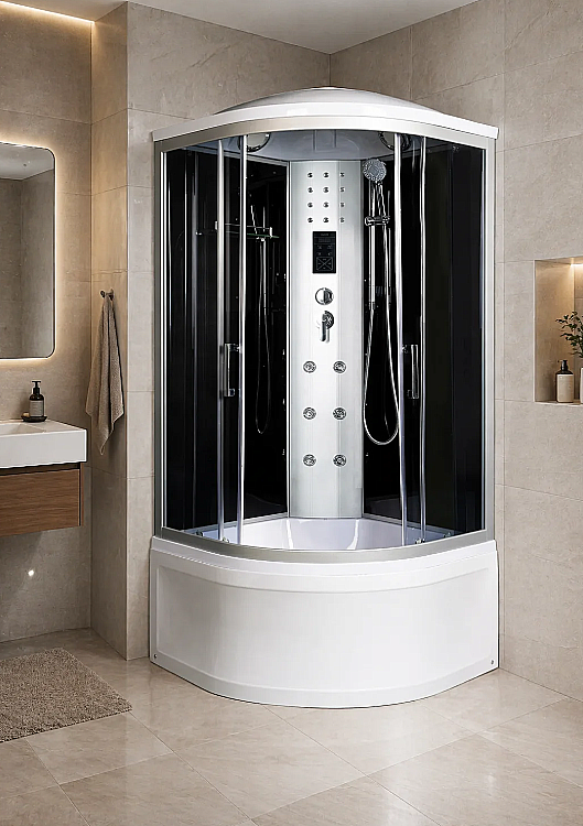 Душевая кабина River Dunay 44 80x80 стекло тонированное купить в интернет-магазине Sanbest