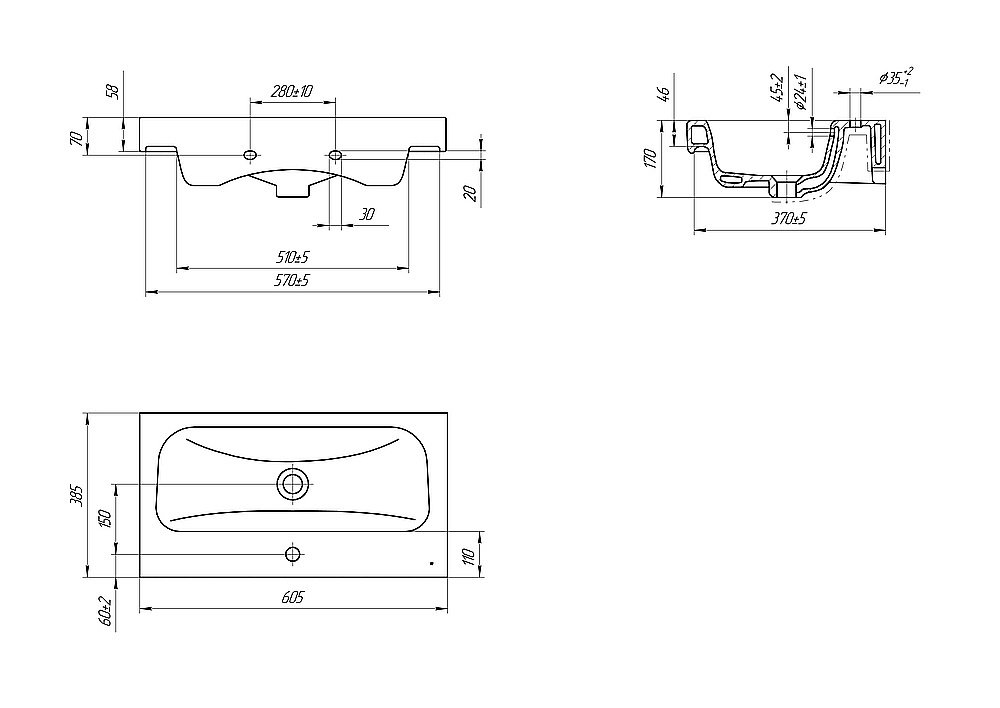 Мебель для ванной Cersanit Moduo Slim 60 белая для ванной в интернет-магазине Sanbest