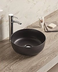 Раковина накладная Art&Max 36 AM-102-MB черная матовая купить в интернет-магазине Sanbest