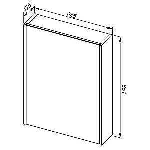 Зеркальный шкаф Aquanet Тулон 65 купить в интернет-магазине сантехники Sanbest